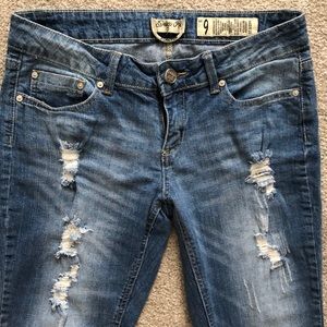 Indigo rein distressed jeans